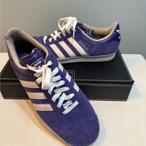 Adidas Gazelle Purple and White Sneakers SZ 7